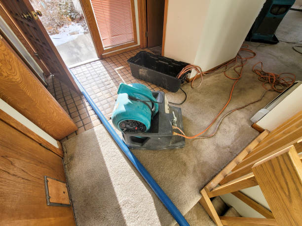 Water damage restoration process in New London, WI